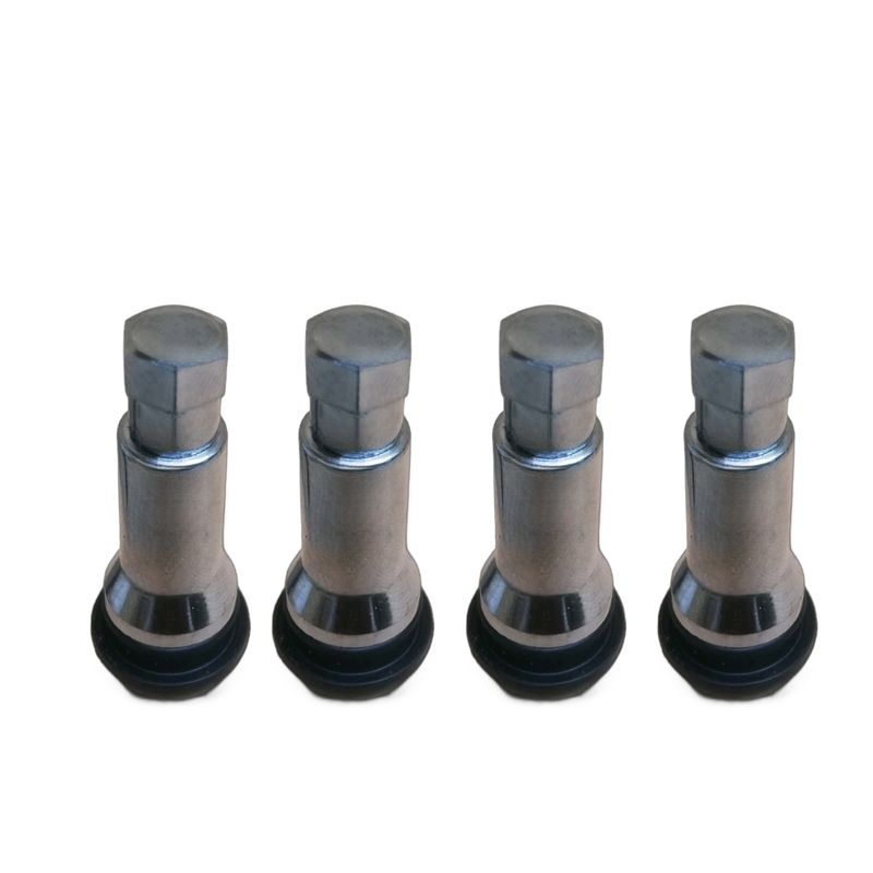 والف لاستیک خودرو طرح کروم استیل مدل steel ac بسته 4 عددی